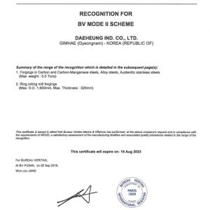 BV CERT until 23.08.16