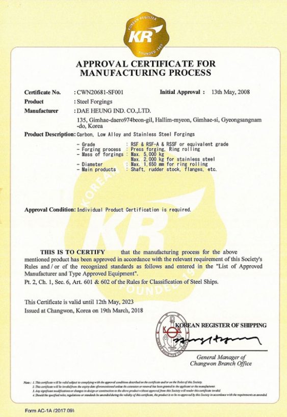 KR CERT until 23.05.12